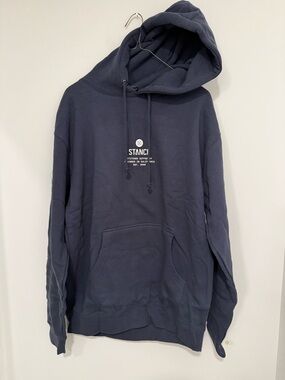 Stance Navy Pullover Hoodie with Chest Logo